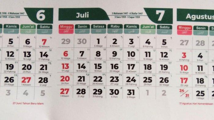 Kalender Bulan Juli 2025: Simak Apakah Ada Cuti Bersama